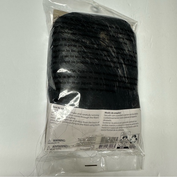 Way to Celebrate Halloween Long Straight Wig Black - Picture 2 of 4